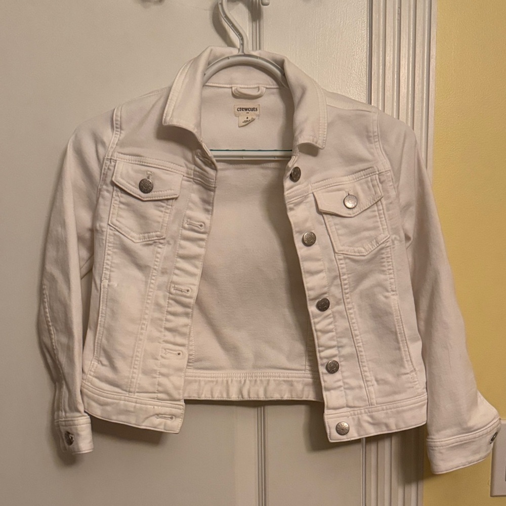 Crewcuts Kids White Denim Jacket